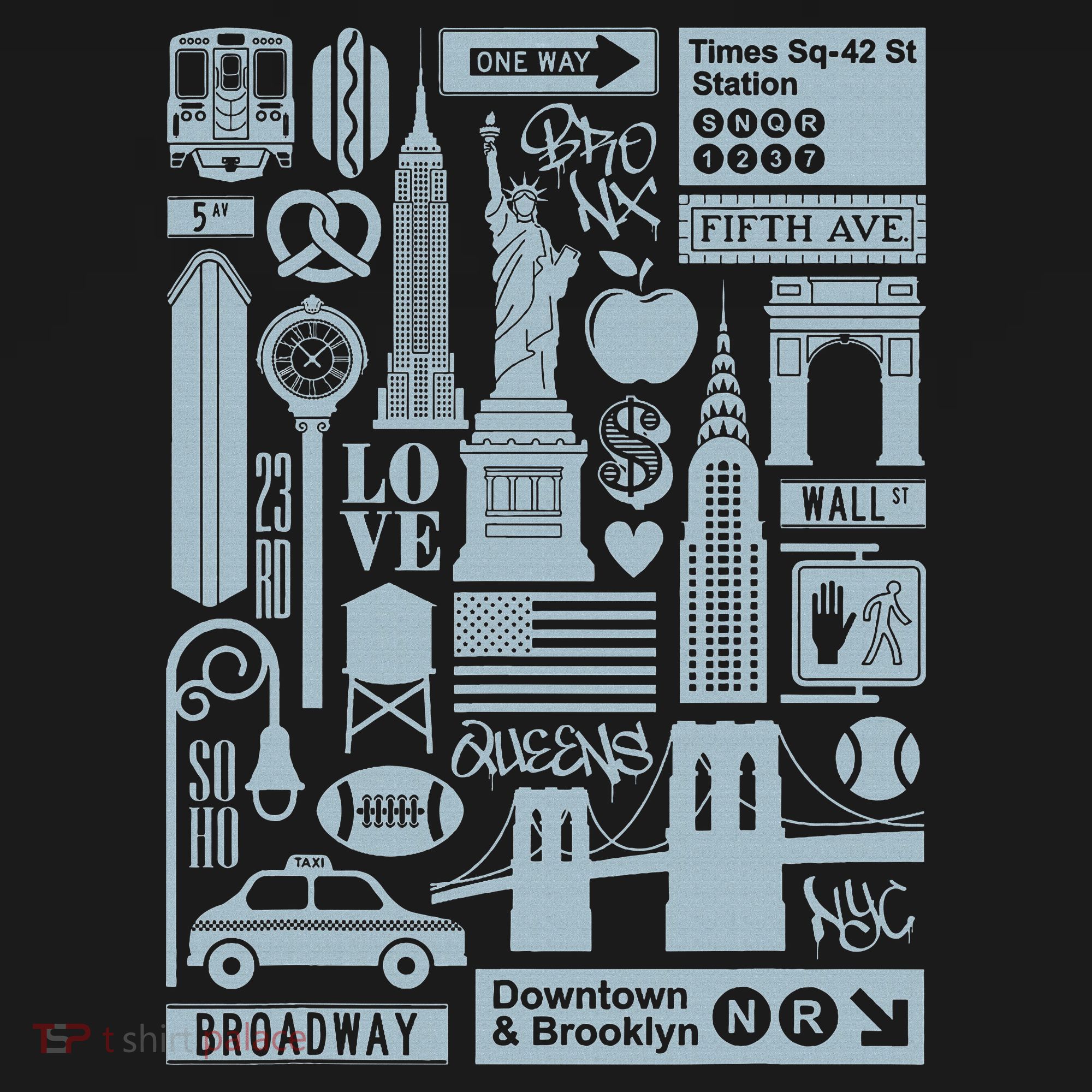 Nyc Vintage New York City Usa Icons T-Shirt