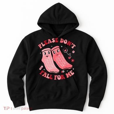 Nurse Valentine Non Slip Socks Please Dont Fall For Me Hoodie