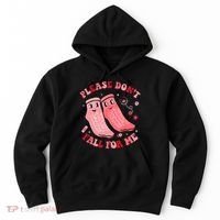 Nurse Valentine Non Slip Socks Please Dont Fall For Me Hoodie thumb 0