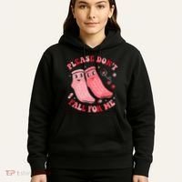 Nurse Valentine Non Slip Socks Please Dont Fall For Me Hoodie thumb 5