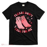 Nurse Valentine Non Slip Socks Please Dont Fall For Me T-Shirt thumb 0