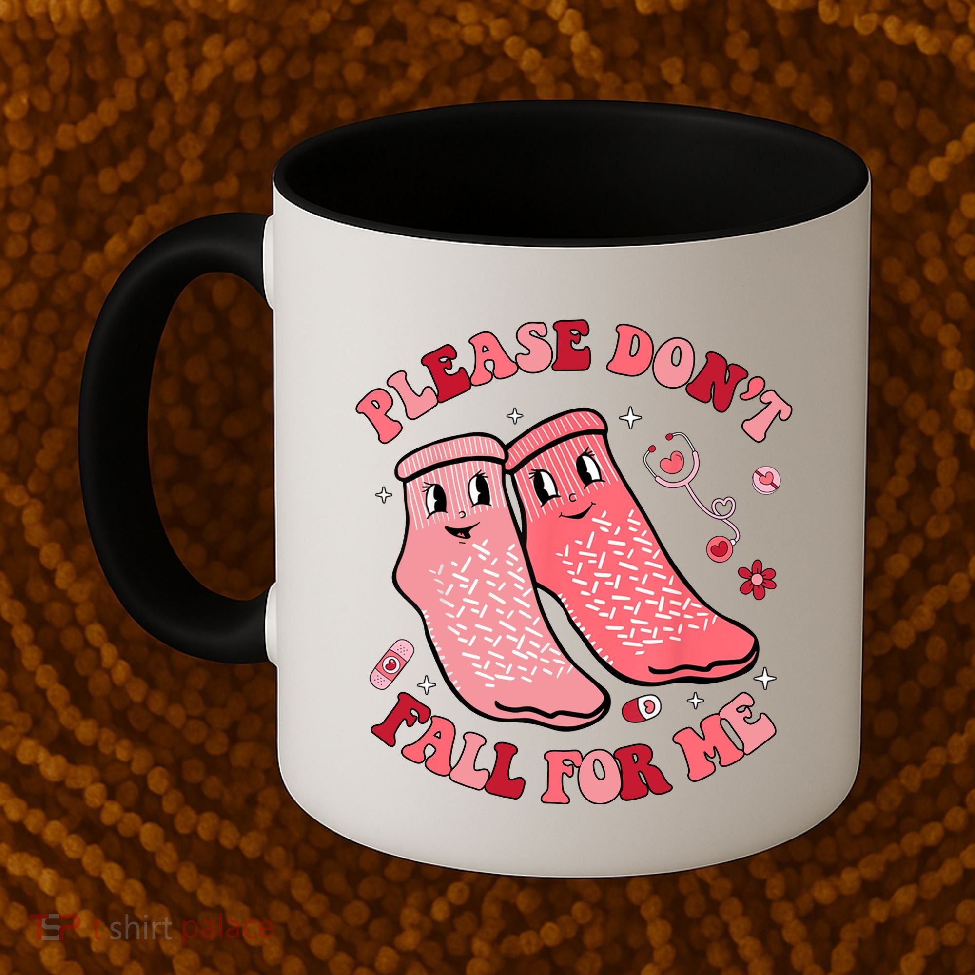 Nurse Valentine Non Slip Socks Please Dont Fall For Me Coffee Mug
