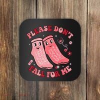 Nurse Valentine Non Slip Socks Please Dont Fall For Me Coaster thumb 0