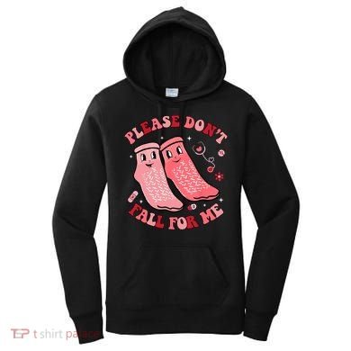 Nurse Valentine Non Slip Socks Please Dont Fall For Me Women's Hoodie