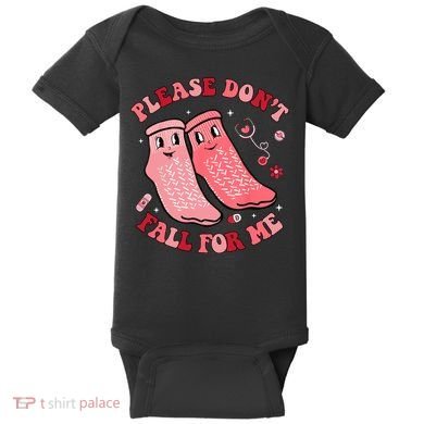 Nurse Valentine Non Slip Socks Please Dont Fall For Me Baby Bodysuit