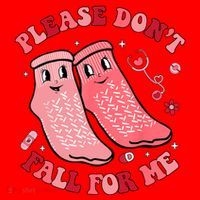 Nurse Valentine Non Slip Socks Please Dont Fall For Me Santa Hat thumb 1