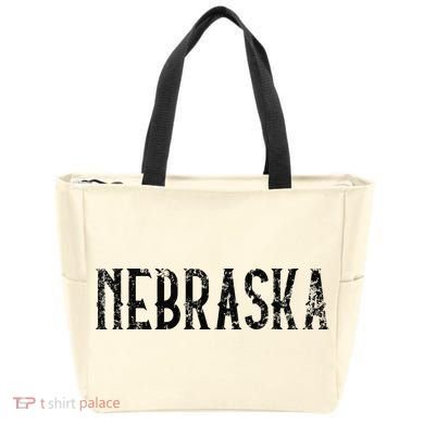Nebraska Vintage Script NE Apparel Tote Bag
