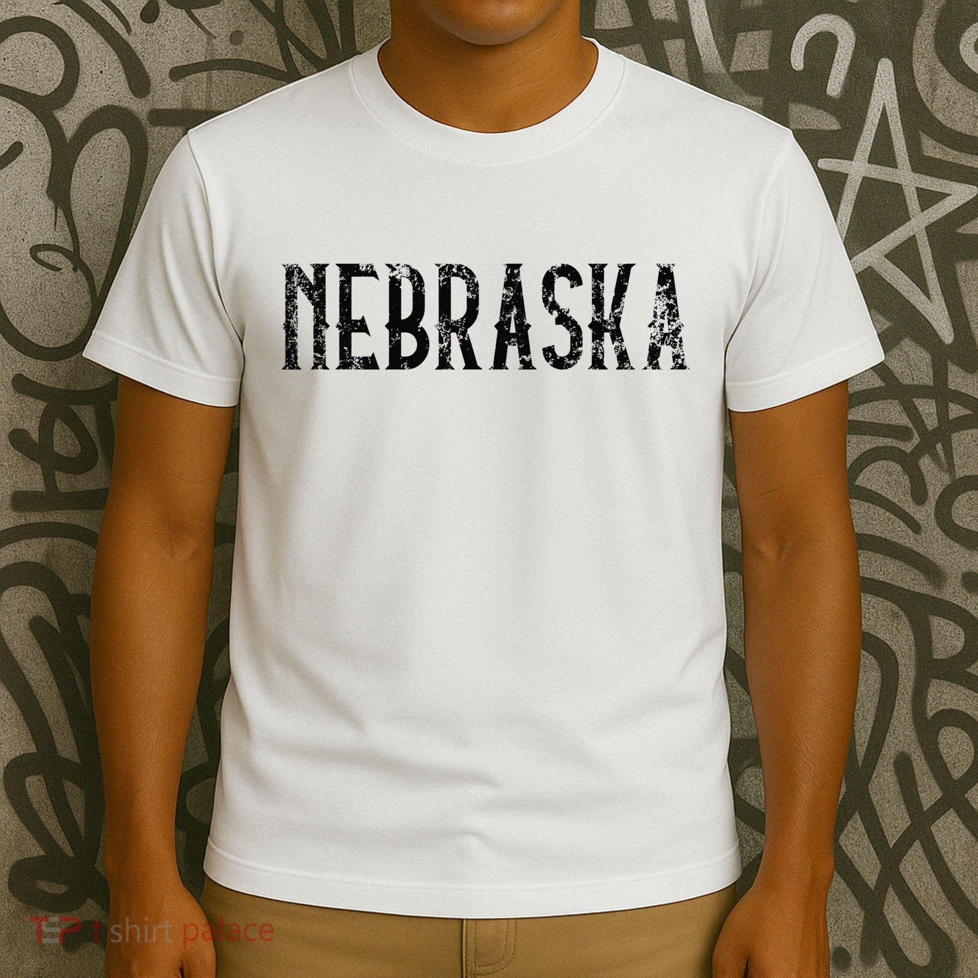 Nebraska Vintage Script NE Apparel T-Shirt