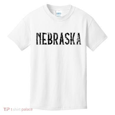 Nebraska Vintage Script NE Apparel Kids T-Shirt