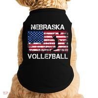 Nebraska Volleyball Team American Flag Gift Doggie Tank thumb 0