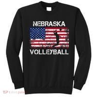 Nebraska Volleyball Team American Flag Gift Sweatshirt thumb 0