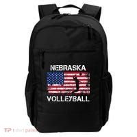 Nebraska Volleyball Team American Flag Gift Backpack thumb 0