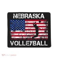 Nebraska Volleyball Team American Flag Gift Mousepad thumb 0