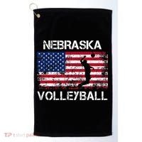 Nebraska Volleyball Team American Flag Gift Golf Towel thumb 0