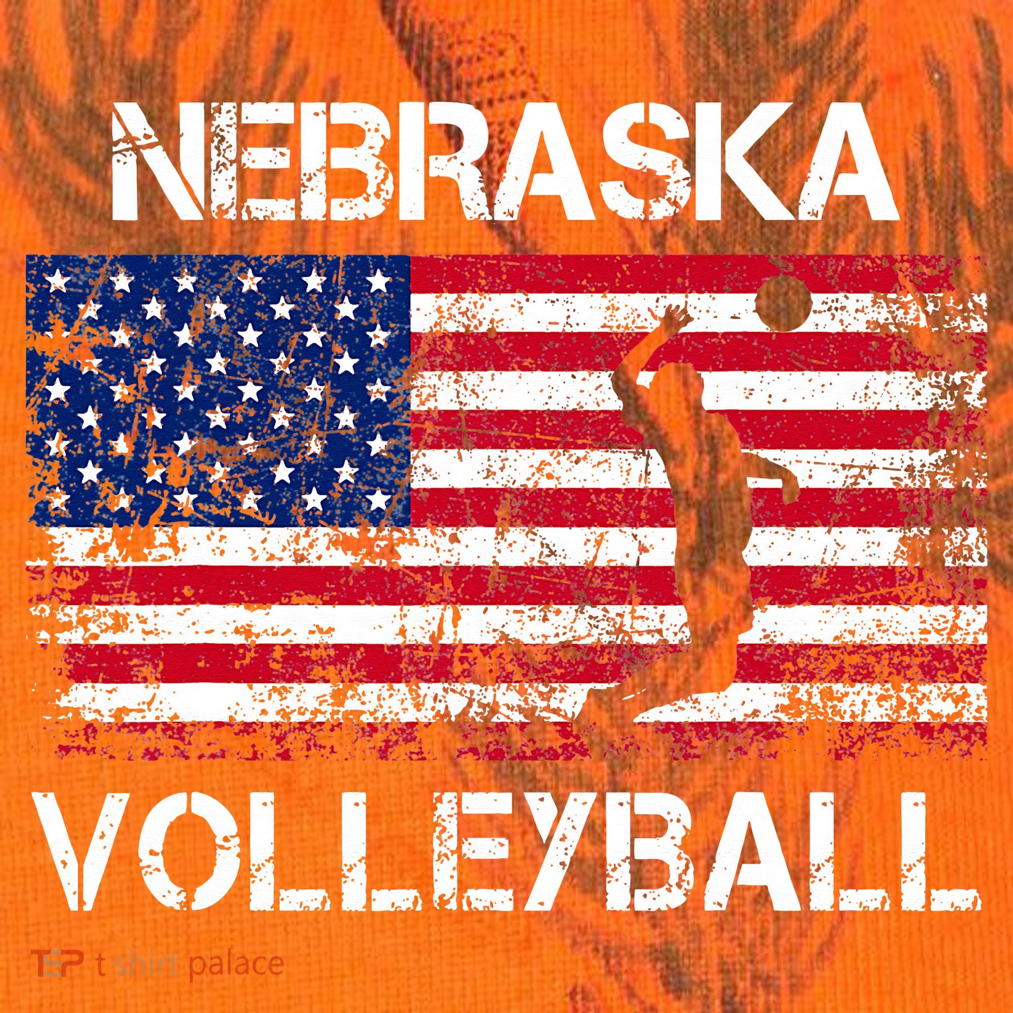 Nebraska Volleyball Team American Flag Gift Kati Licensed 12" Camo Cuffed Beanie