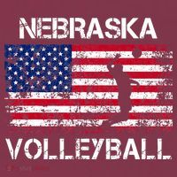Nebraska Volleyball Team American Flag Gift 16oz Travel Tumbler thumb 2