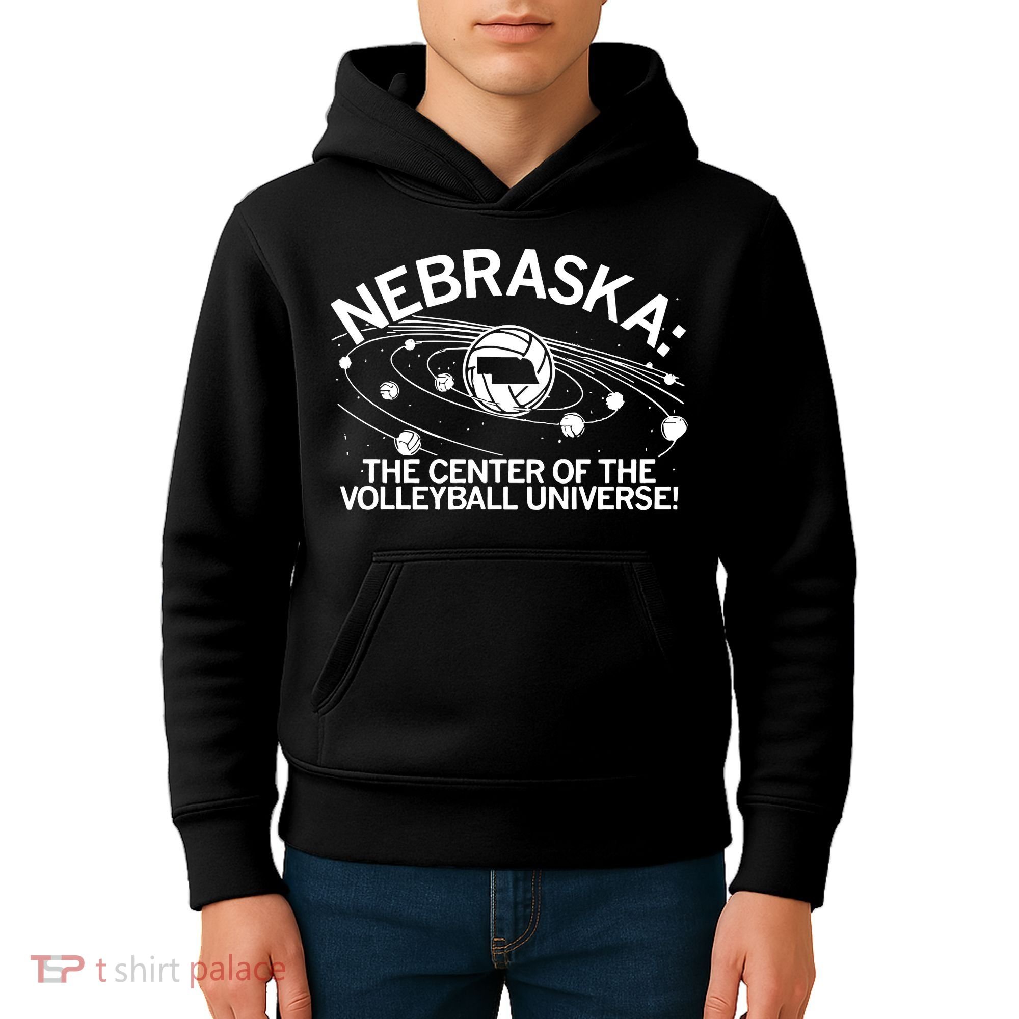 Nebraska Volleyball Universe Kids Hoodie