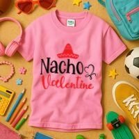 Nacho Valentine, Valentine White, Valentine For Husband, Couple Kids T-Shirt thumb 3
