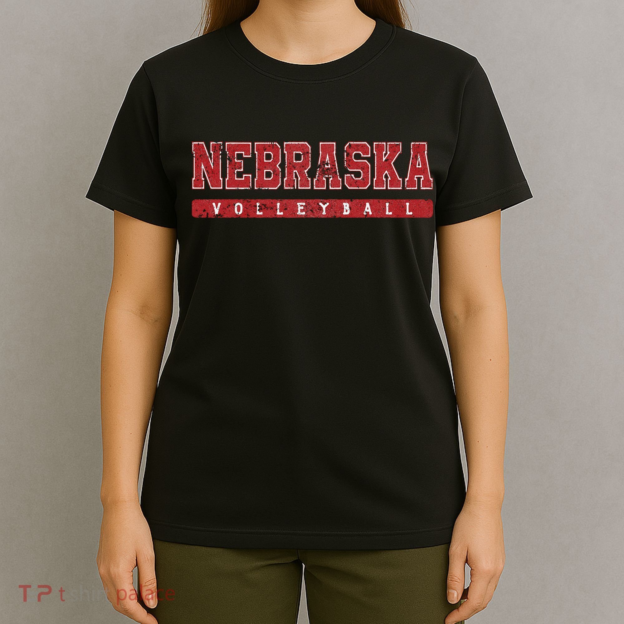 Nebraska Volleyball Varsity Red Vintage T-Shirt
