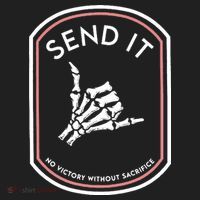 No Victory Without Sacrifice Send It Skeleton Hand Women's Sweatshirt thumb 2
