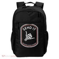 No Victory Without Sacrifice Send It Skeleton Hand Backpack thumb 0