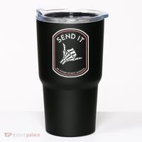 No Victory Without Sacrifice Send It Skeleton Hand Tumbler thumb 0