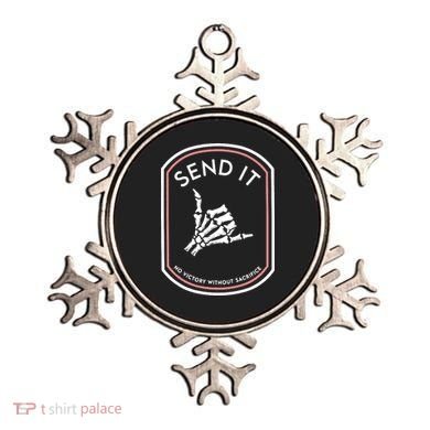No Victory Without Sacrifice Send It Skeleton Hand Ornament