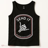No Victory Without Sacrifice Send It Skeleton Hand Tank Top thumb 2