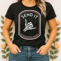 No Victory Without Sacrifice Send It Skeleton Hand Women's T-Shirt thumb 2