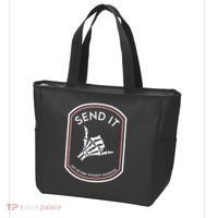 No Victory Without Sacrifice Send It Skeleton Hand Tote Bag thumb 3