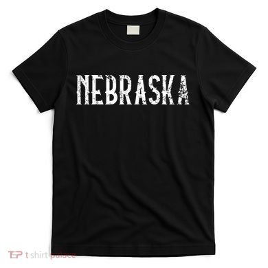 Nebraska Vintage White Script NE Apparel T-Shirt