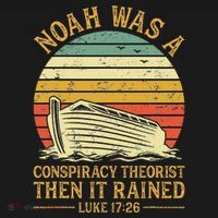 Noah Was A Conspiracy Theorist Then It Rained Christian Ornament thumb 1