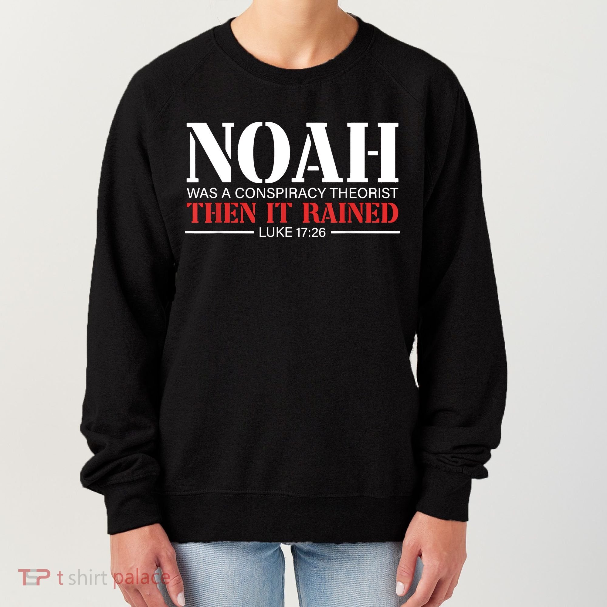 Noah Was A Conspiracy Theorist Then It Rained Women's Sweatshirt
