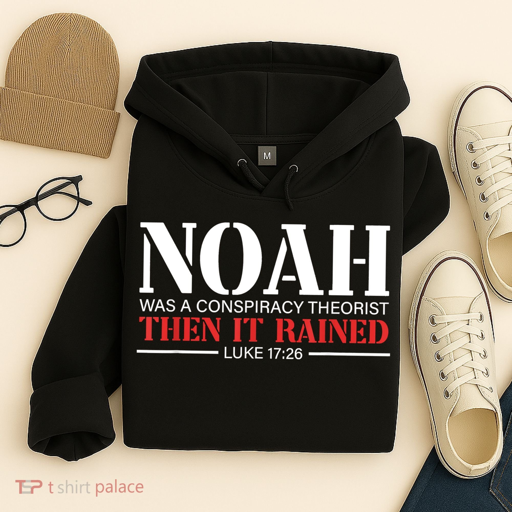 Noah Was A Conspiracy Theorist Then It Rained Hoodie