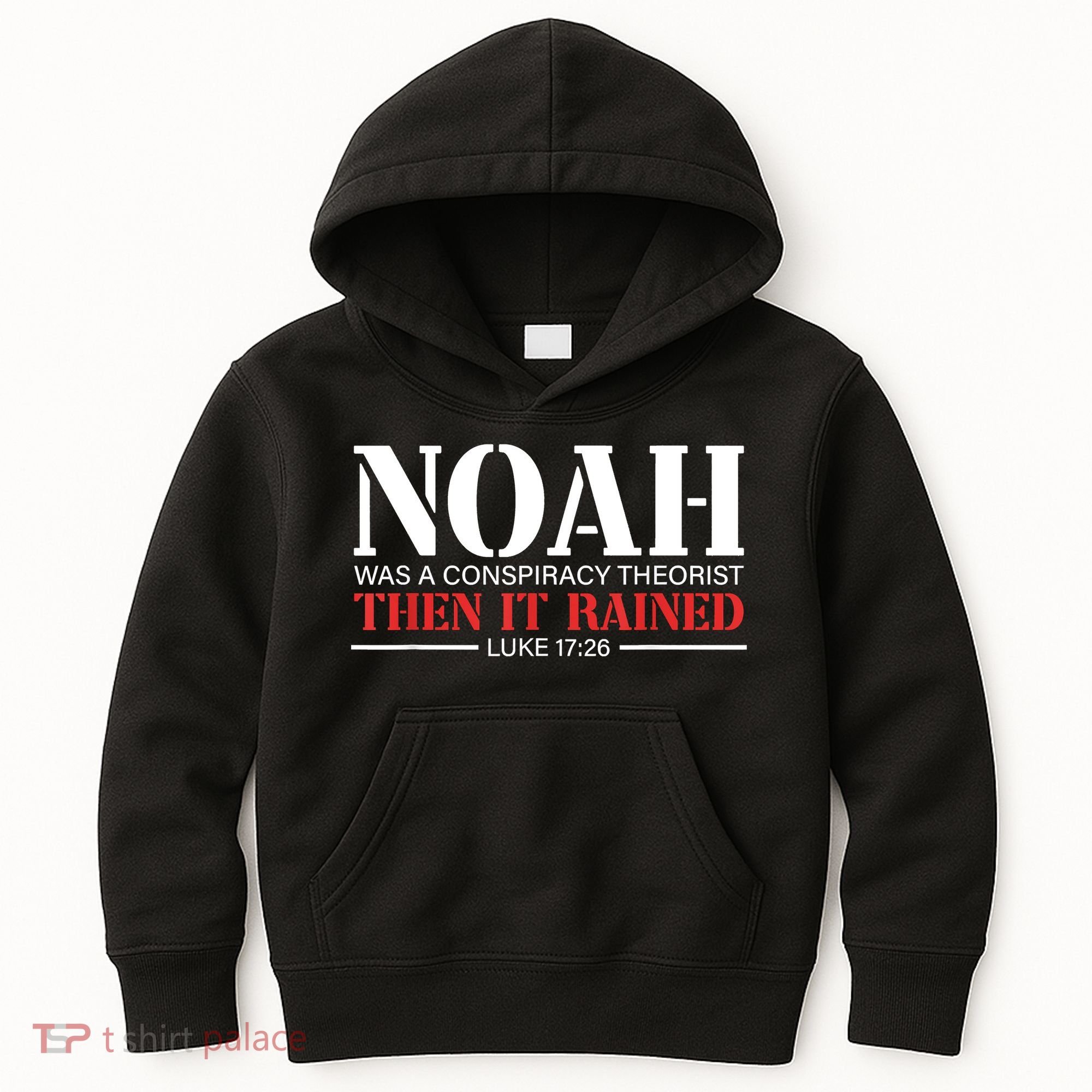 Noah Was A Conspiracy Theorist Then It Rained Kids Hoodie
