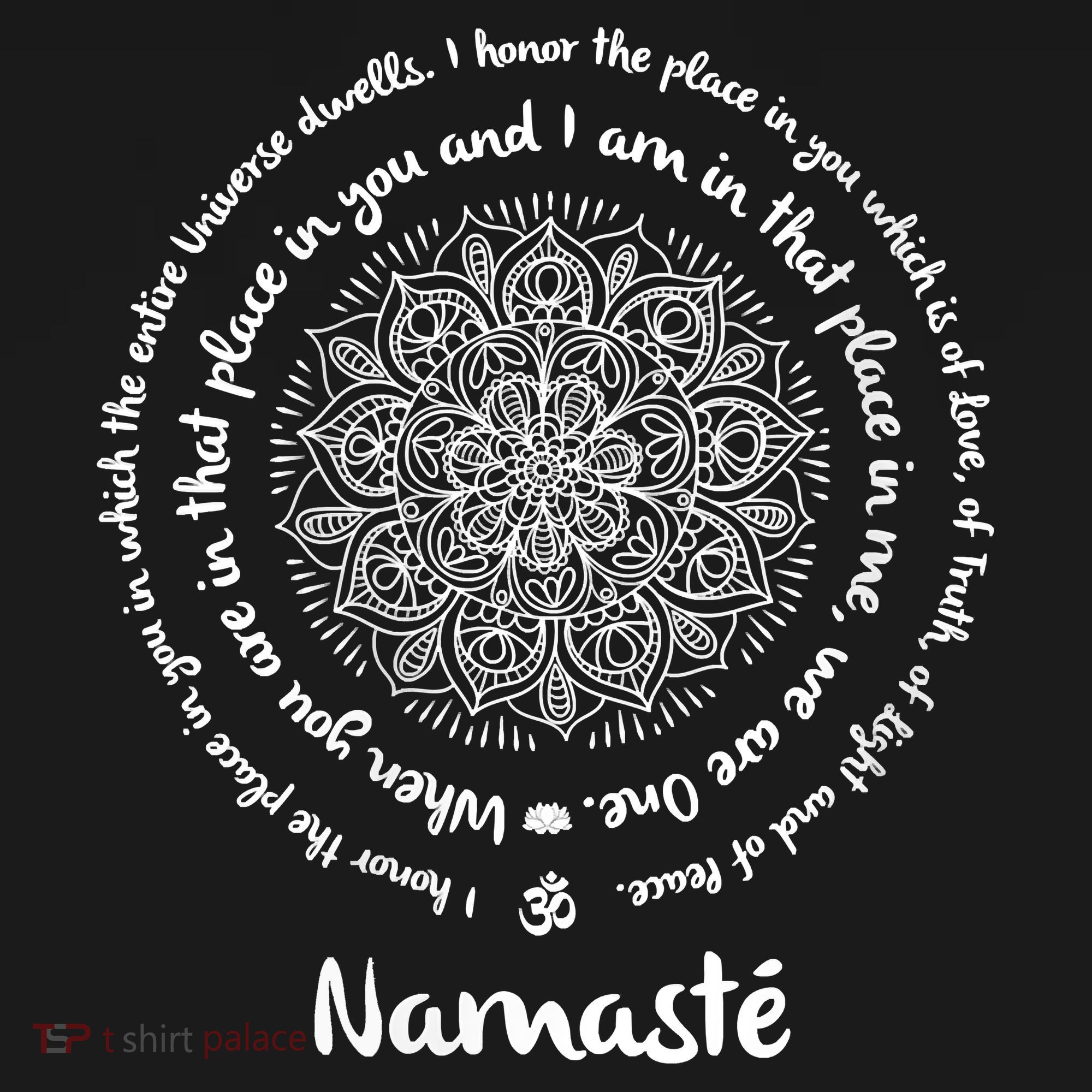 NAMASTE WE ARE ONE Meditation Sayings Mandala Yoga Gift Women's Tank Top