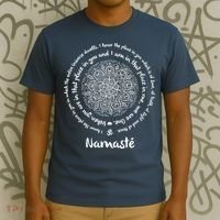 NAMASTE WE ARE ONE Meditation Sayings Mandala Yoga Gift T-Shirt thumb 3