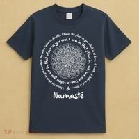 NAMASTE WE ARE ONE Meditation Sayings Mandala Yoga Gift T-Shirt thumb 4