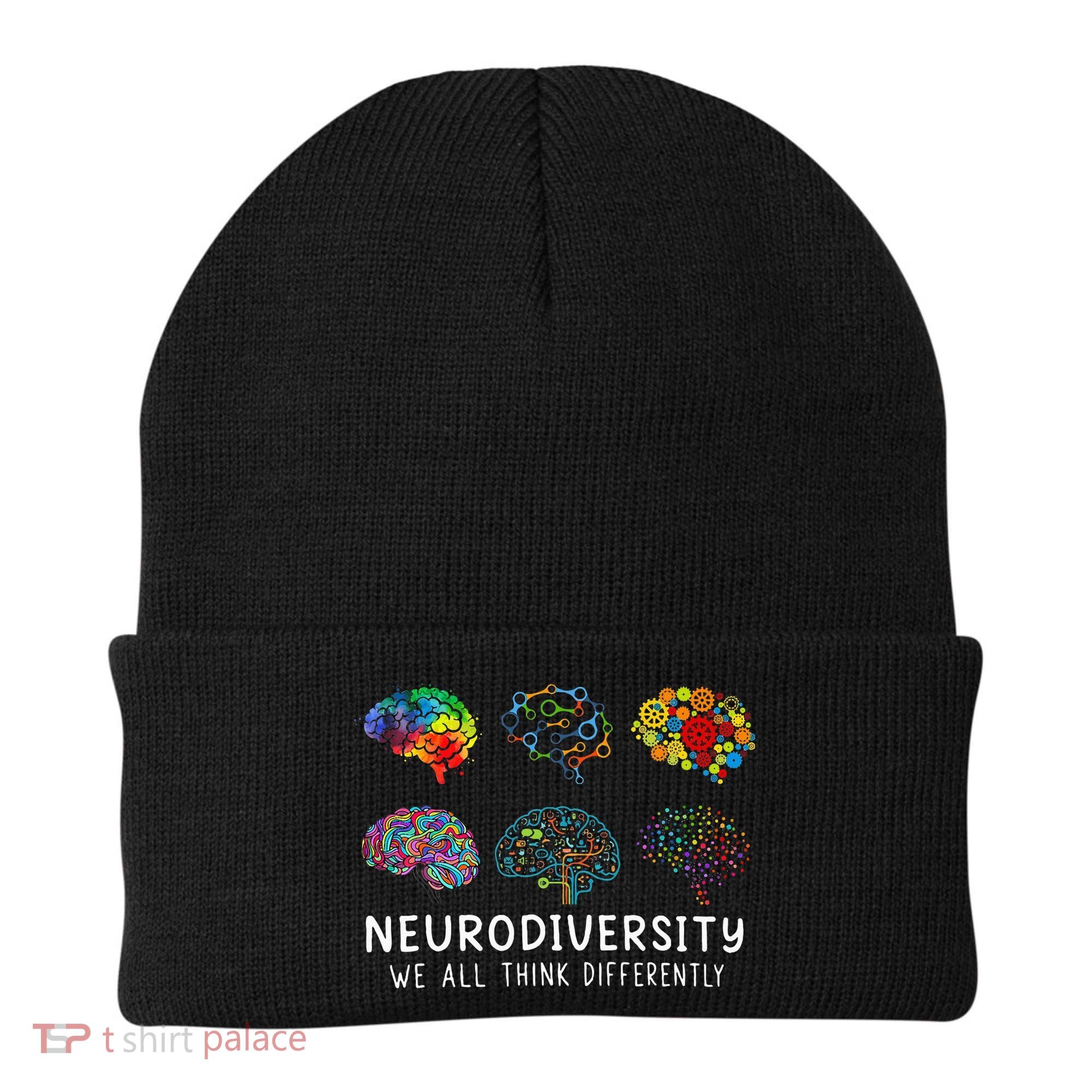 Neurodiversity We All Think Differently Brain Autism Beanie