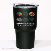 Neurodiversity We All Think Differently Brain Autism Tumbler thumb 0