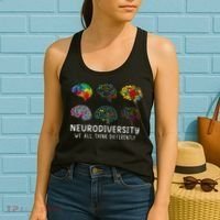 Neurodiversity We All Think Differently Brain Autism Women's Tank Top thumb 2