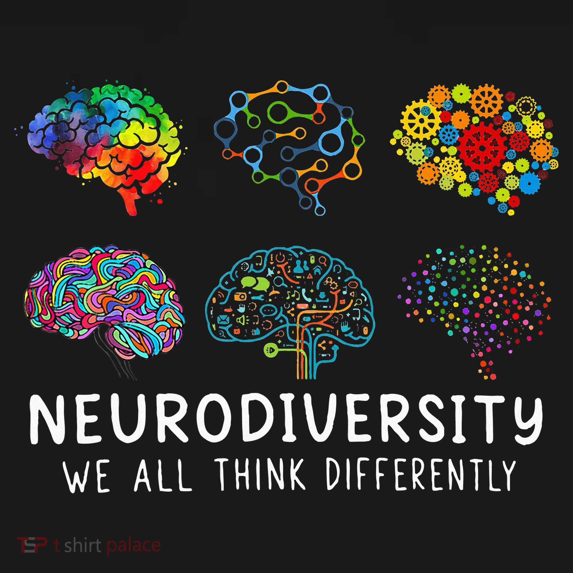 Neurodiversity We All Think Differently Brain Autism Toddler Hoodie