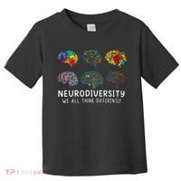 Neurodiversity We All Think Differently Brain Autism Toddler T-Shirt thumb 0