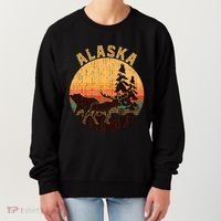 Nature Willdife Bear Moose Alaskan Animal Forest Alaska Women's Sweatshirt thumb 0