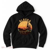 Nature Willdife Bear Moose Alaskan Animal Forest Alaska Hoodie thumb 0