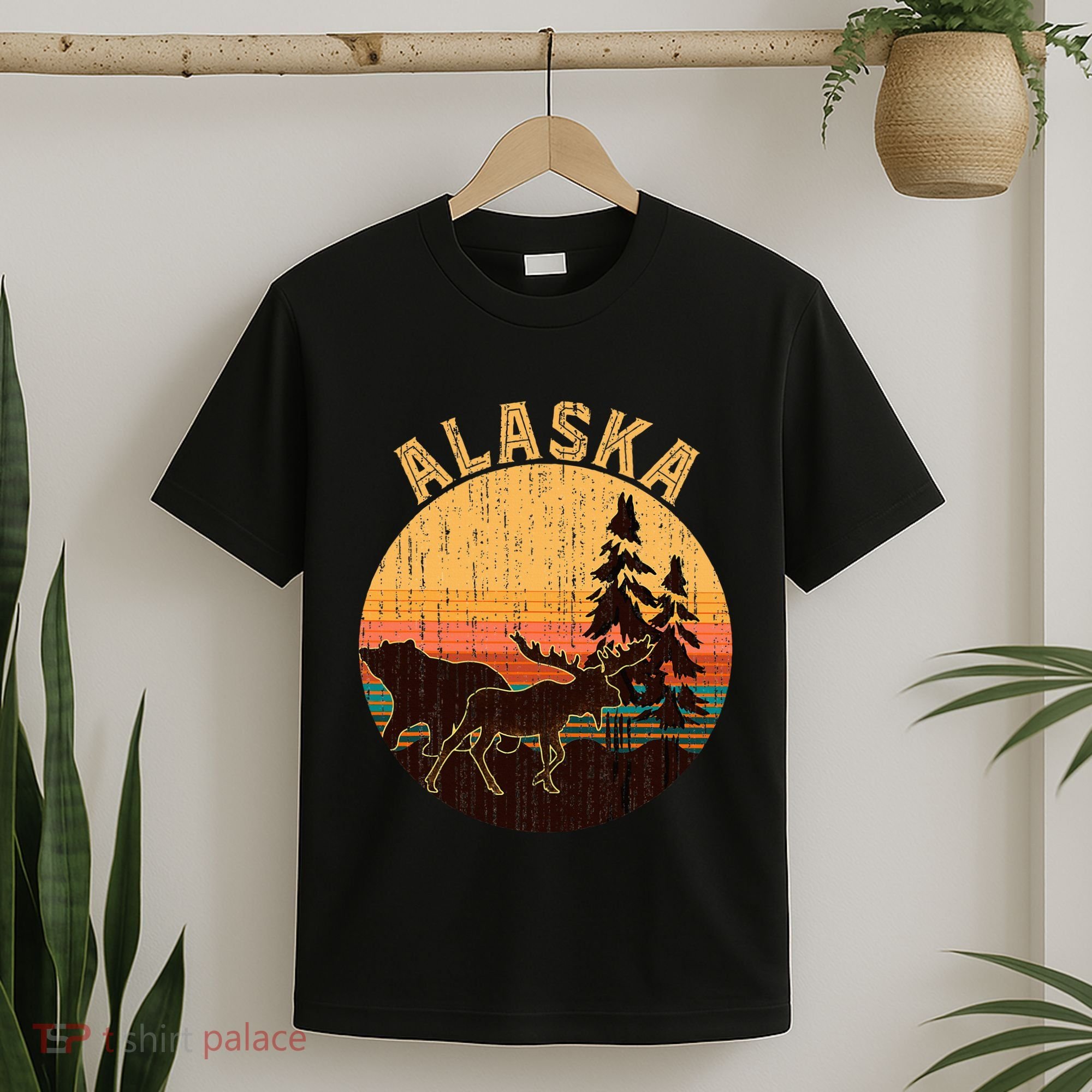 Nature Willdife Bear Moose Alaskan Animal Forest Alaska T-Shirt