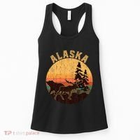 Nature Willdife Bear Moose Alaskan Animal Forest Alaska Women's Tank Top thumb 0