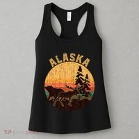 Nature Willdife Bear Moose Alaskan Animal Forest Alaska Women's Tank Top thumb 3