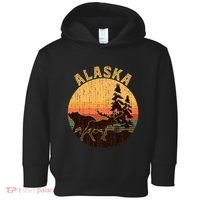 Nature Willdife Bear Moose Alaskan Animal Forest Alaska Toddler Hoodie thumb 0