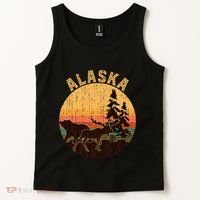 Nature Willdife Bear Moose Alaskan Animal Forest Alaska Tank Top thumb 2